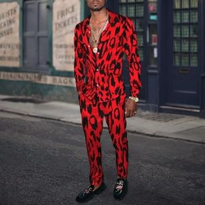 Mens 2pcs Pantsuit